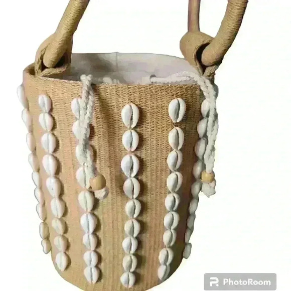 Cowie shell straw bag - Picture 3 of 3